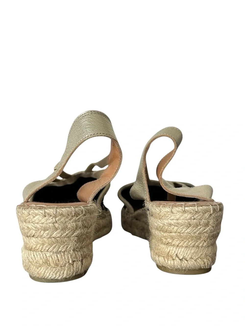 Michele Lopriore Women’s Leopard Sequin Gold‎ Leather Low Espadrilles EU Size 41
